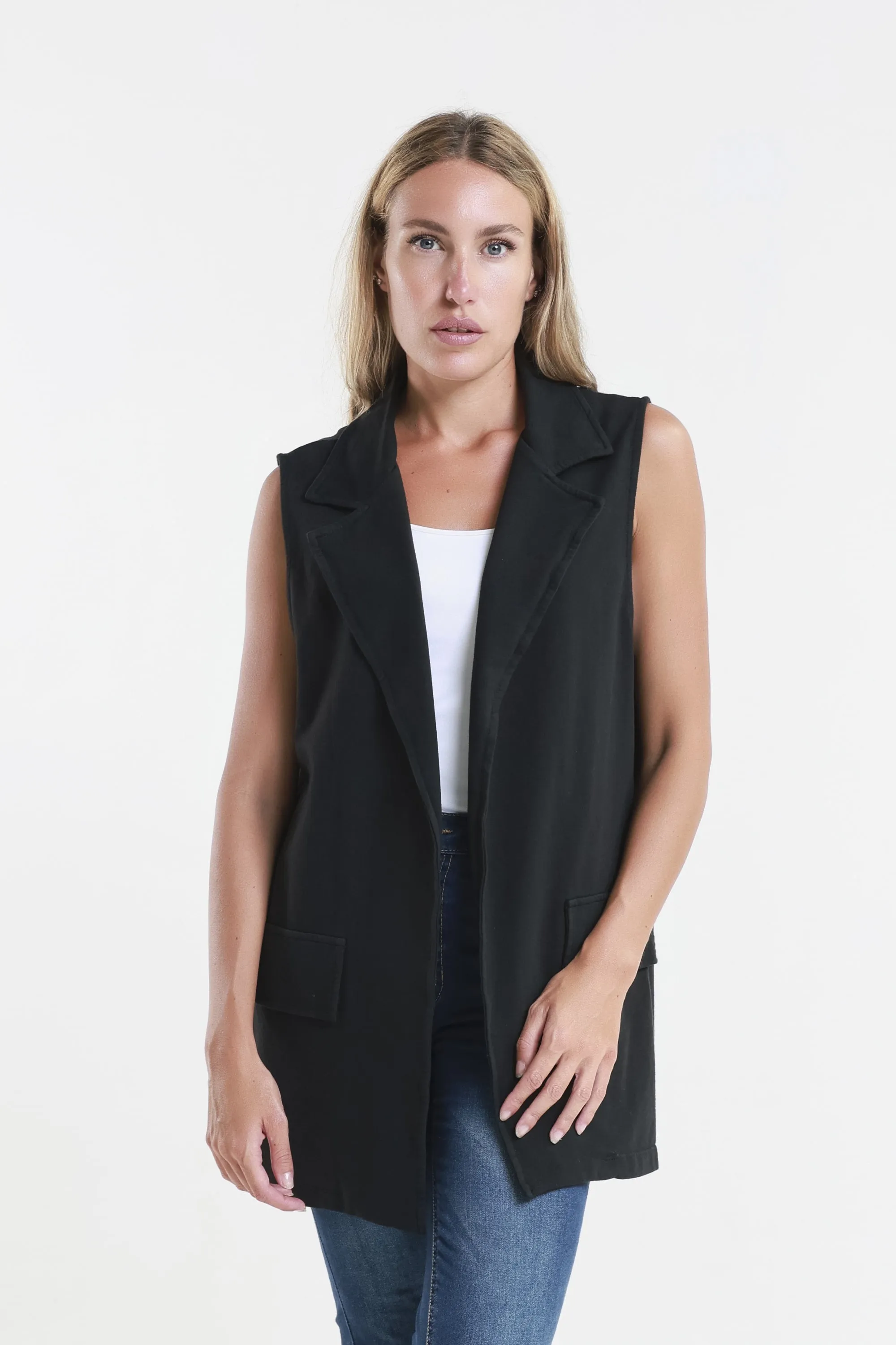 Lisa French Terry Long Vest (BT128)