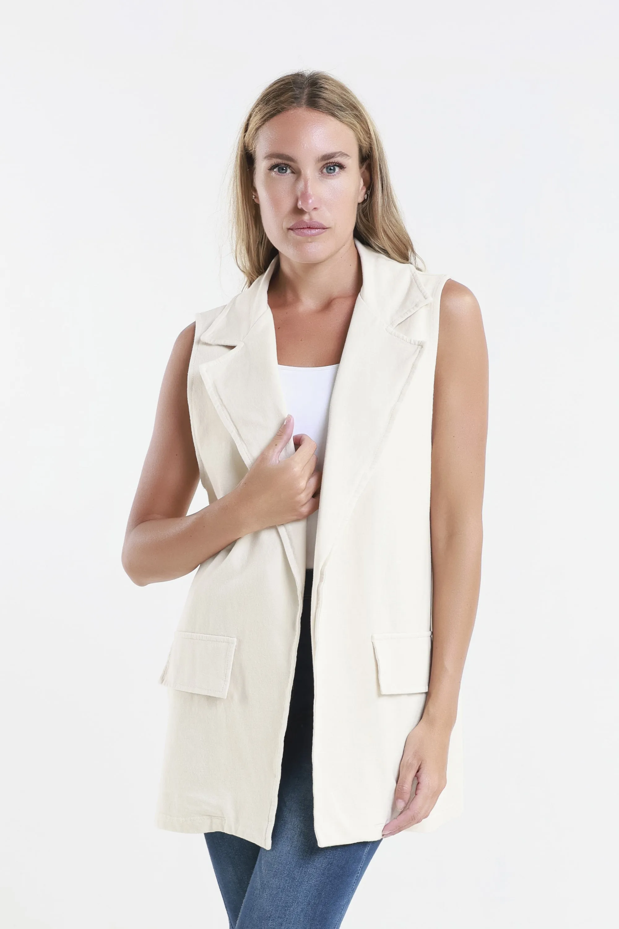 Lisa French Terry Long Vest (BT128)