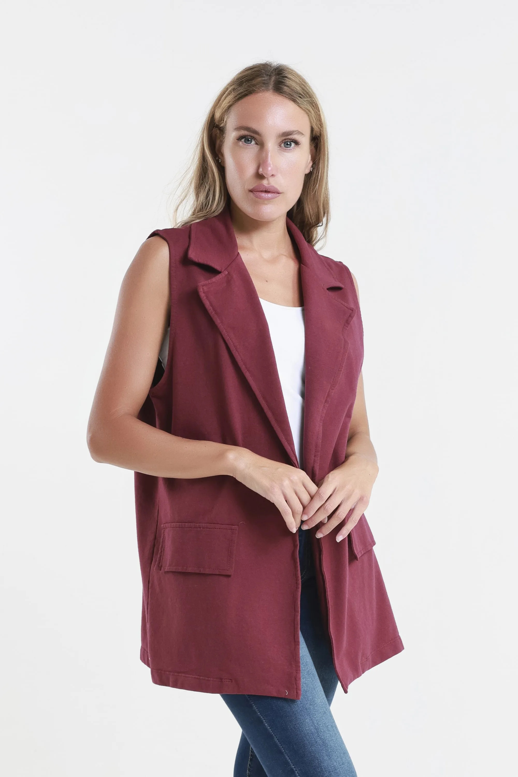 Lisa French Terry Long Vest (BT128)