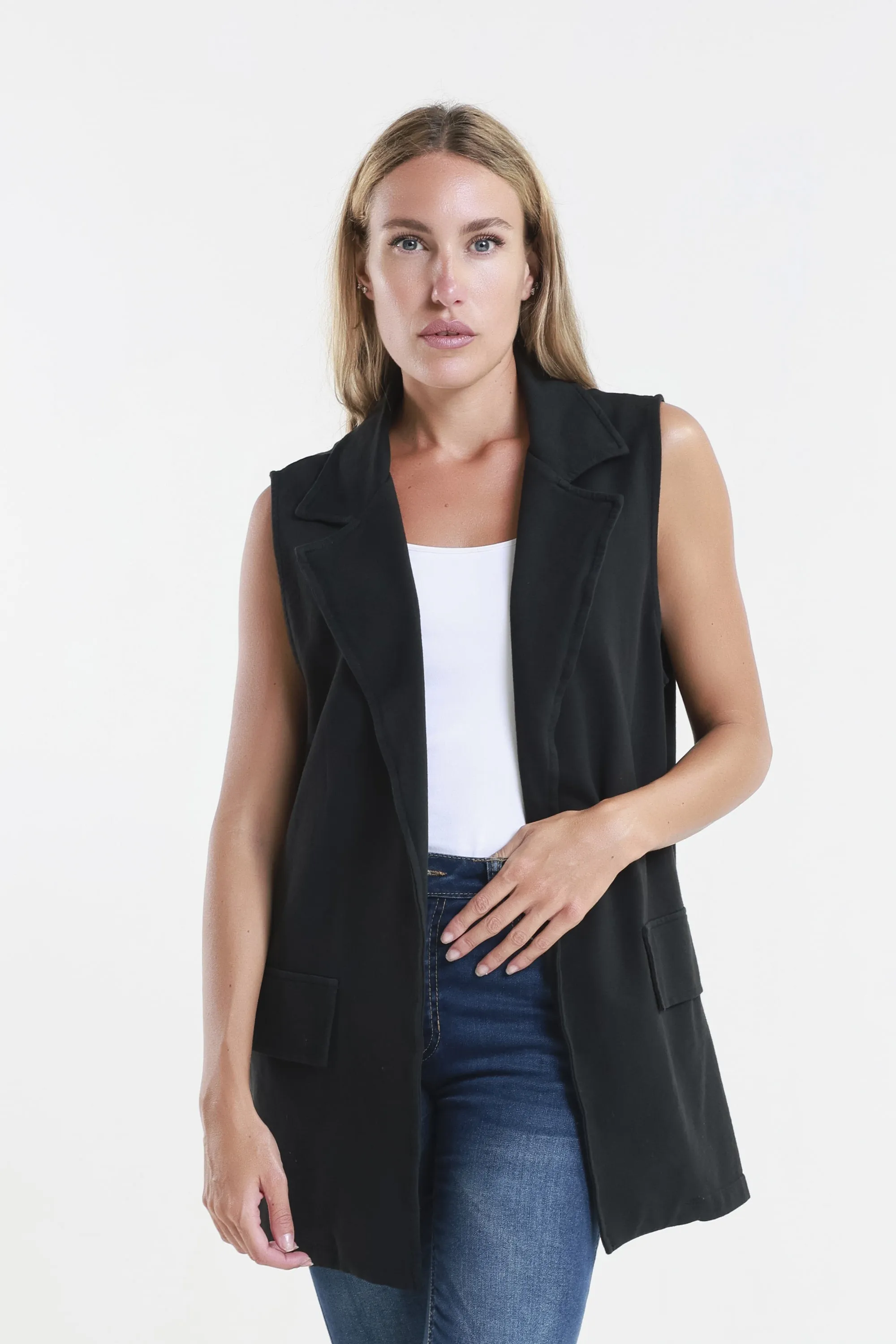 Lisa French Terry Long Vest (BT128)