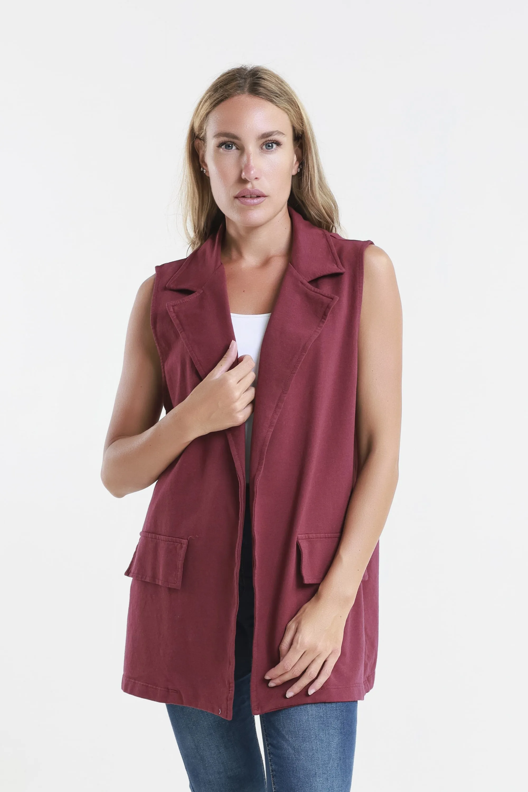 Lisa French Terry Long Vest (BT128)