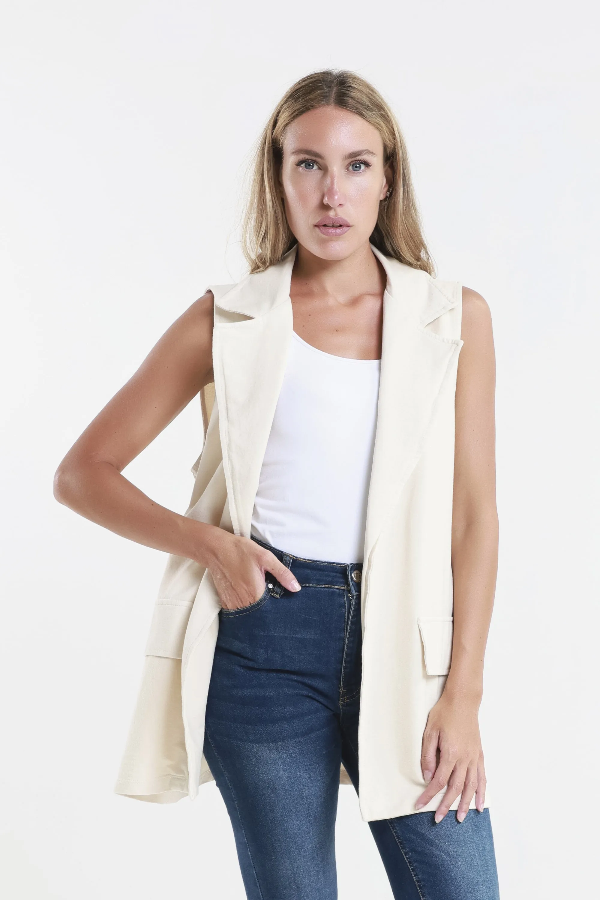 Lisa French Terry Long Vest (BT128)