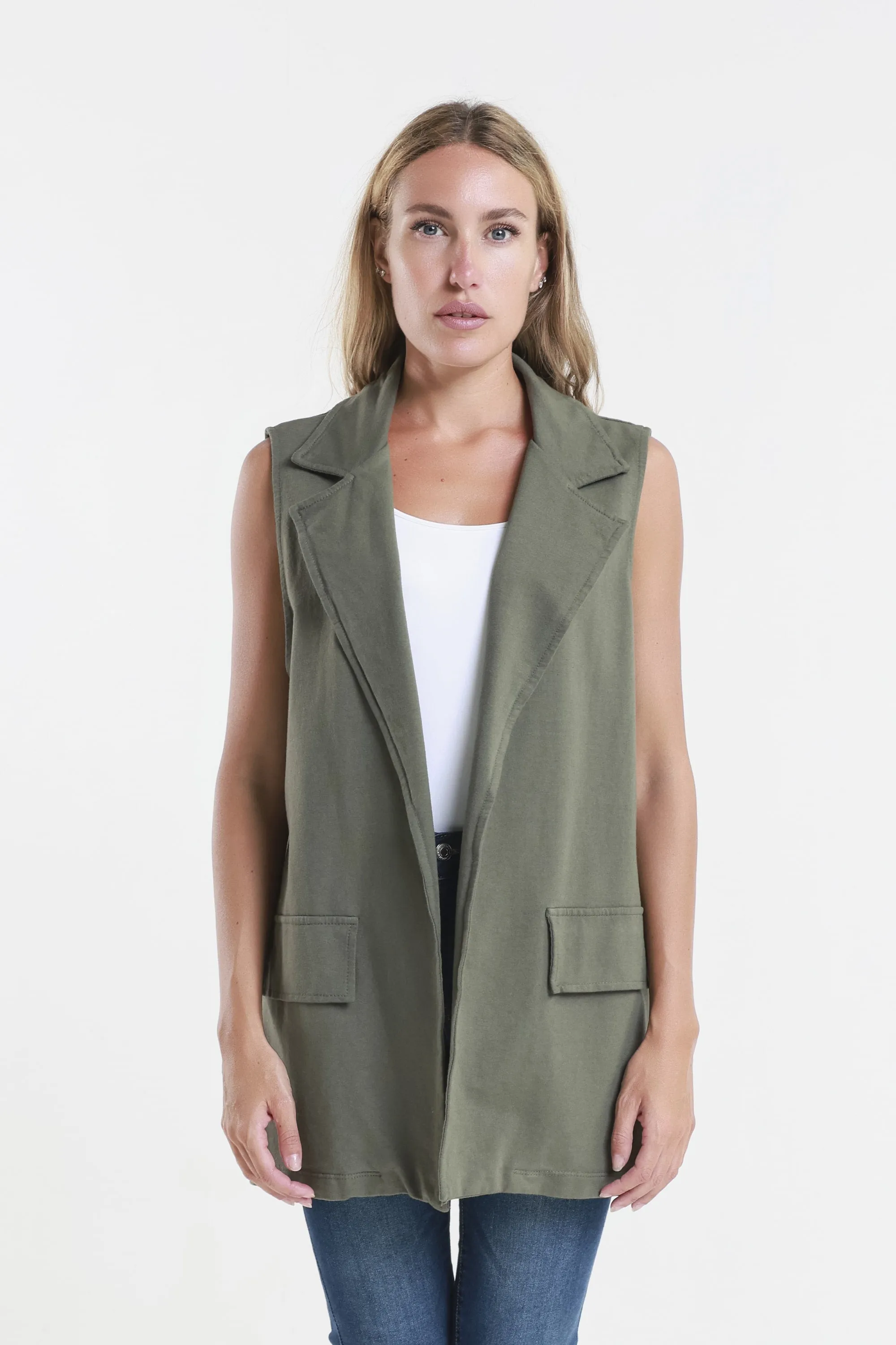 Lisa French Terry Long Vest (BT128)