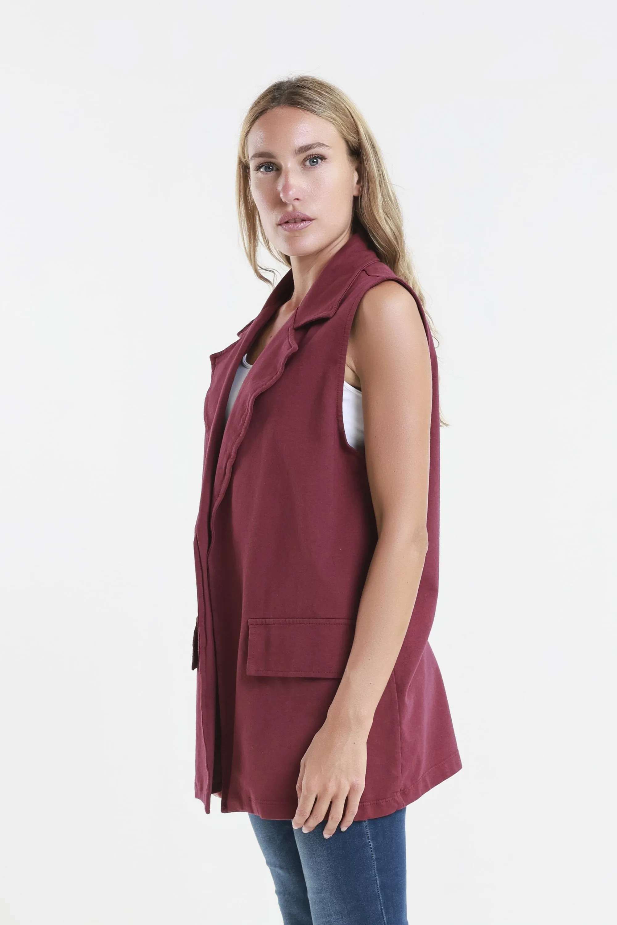 Lisa French Terry Long Vest (BT128)