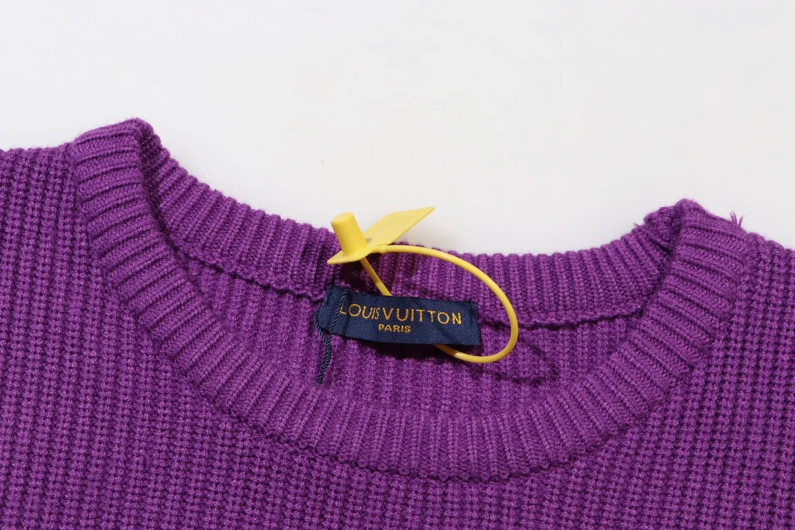 Louis Vuitton Purple  Wool Blend Crewneck Sweater