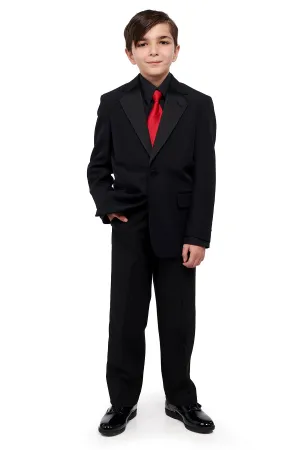 LUCAS (Style #3005-B) - Boy's Black Shirt Tuxedo Package