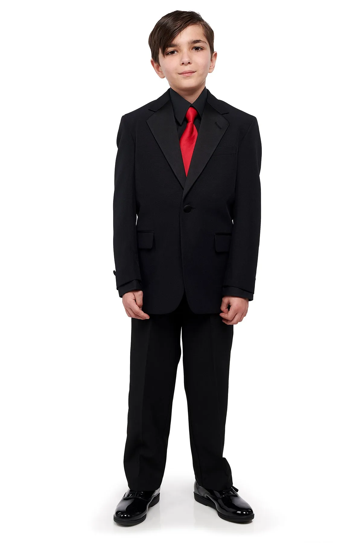 LUCAS (Style #3005-B) - Boy's Black Shirt Tuxedo Package