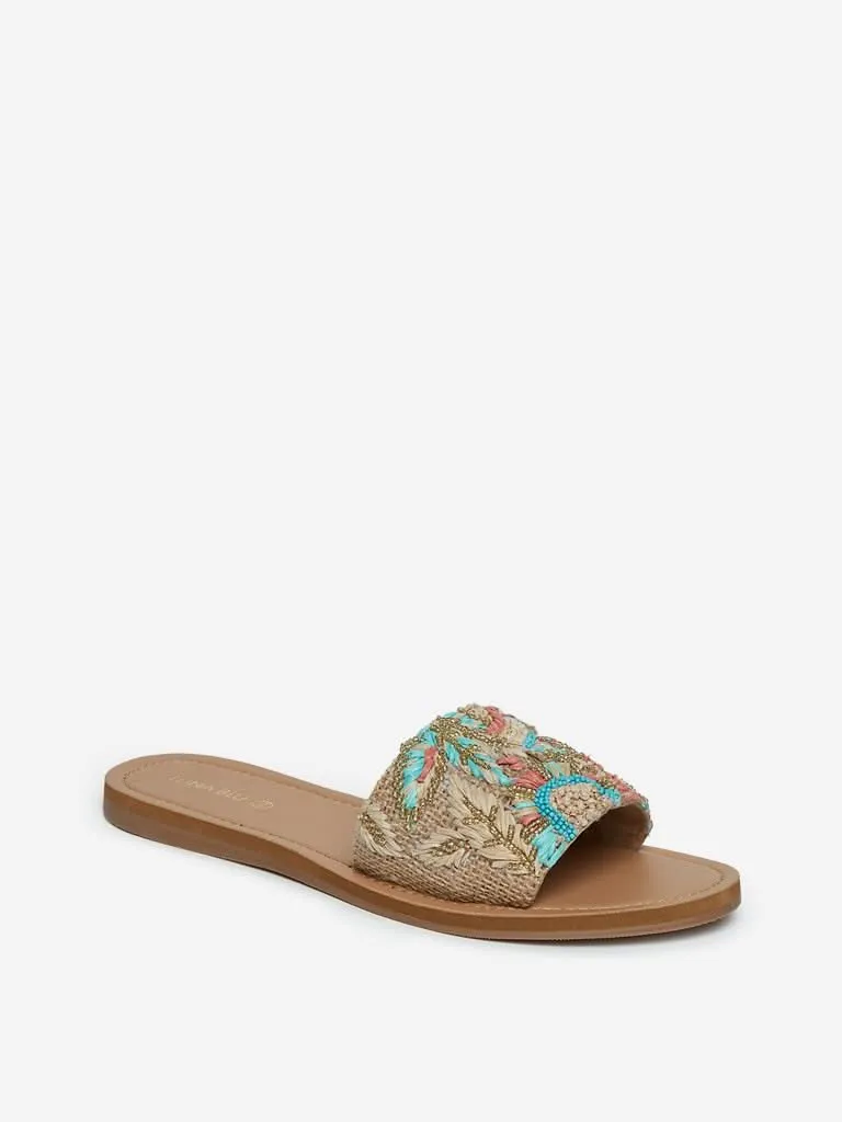 LUNA BLU Multicolour Floral Slides