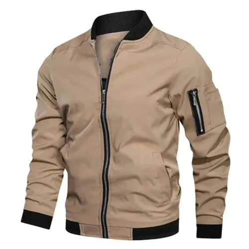 Mens Zipped Up Windbreaker Jacket