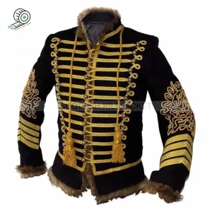 Military Napoleonic Hussar Jacket Tunic Pelisse Jimi Hendrix - Hussar Jacket