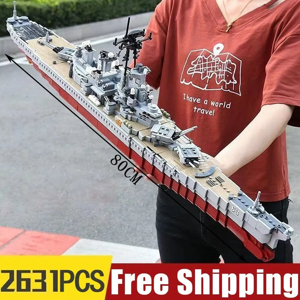 MOC NON  Airaft Carrier With LED Building Blocks Soldier Battleship Brick Weapon Warship Toys Waraft Ship Boat