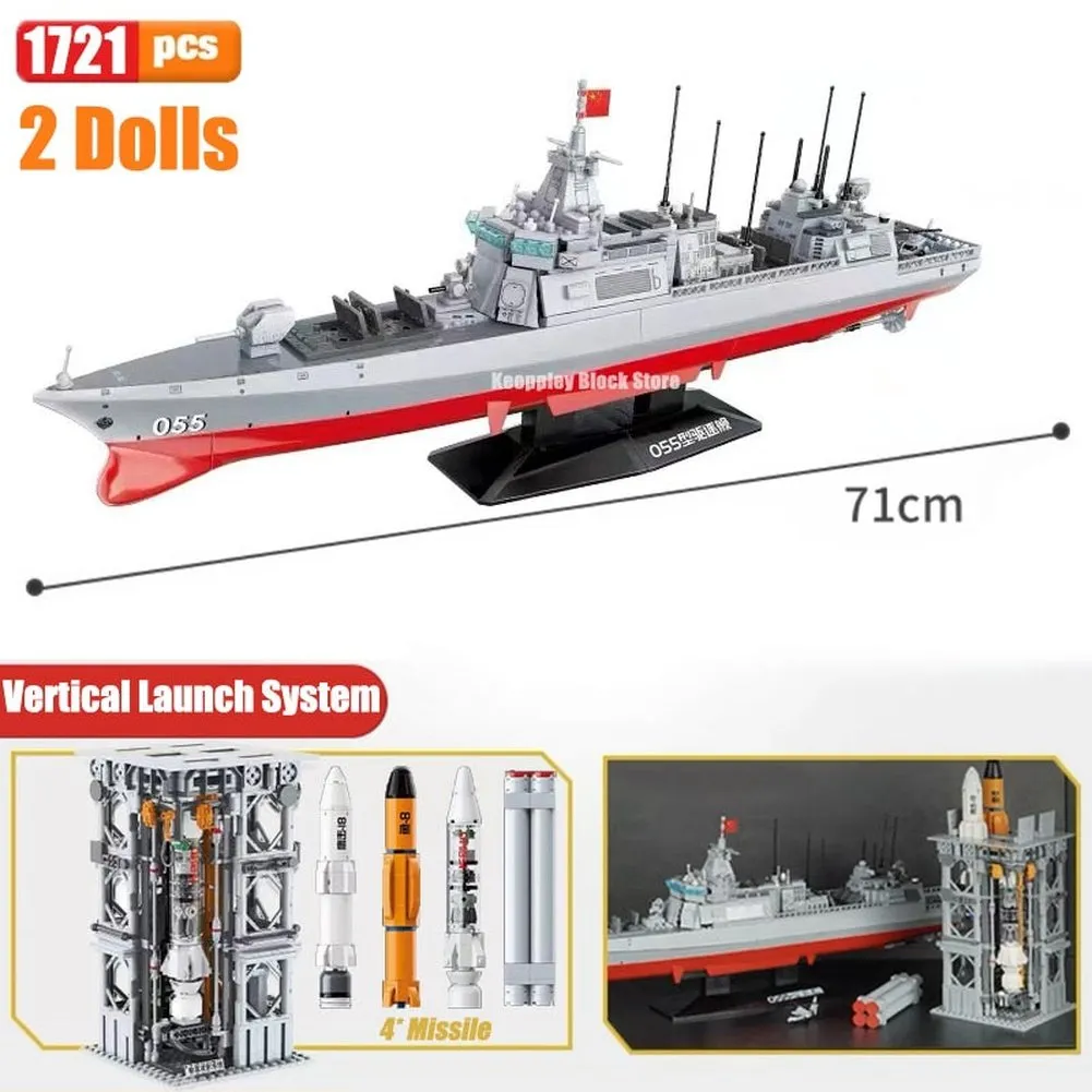 MOC NON  Airaft Carrier With LED Building Blocks Soldier Battleship Brick Weapon Warship Toys Waraft Ship Boat