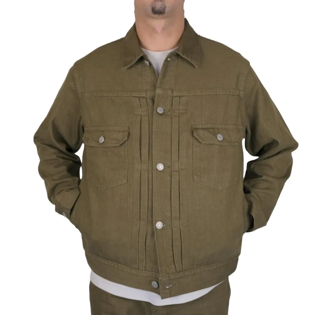 Momotaro 10.5oz. Olive Selvedge Jacket