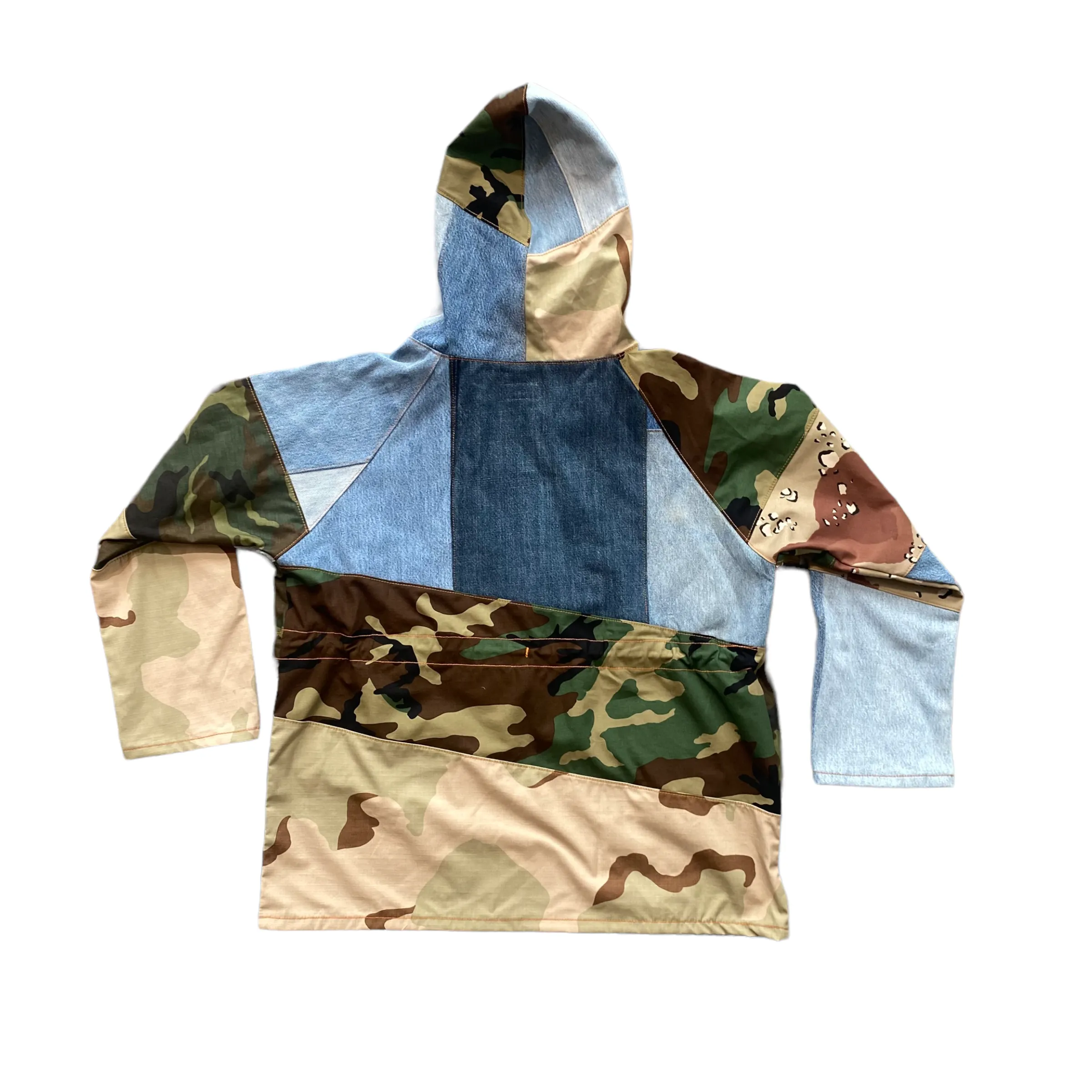 Multi Tonal Camo   Denim Pull Over