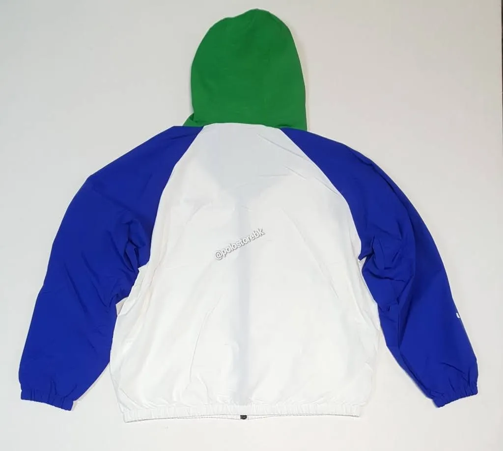 Nwt Polo Ralph Lauren White/ Royal/Green Polo Sport American Flag Windbreaker Jacket