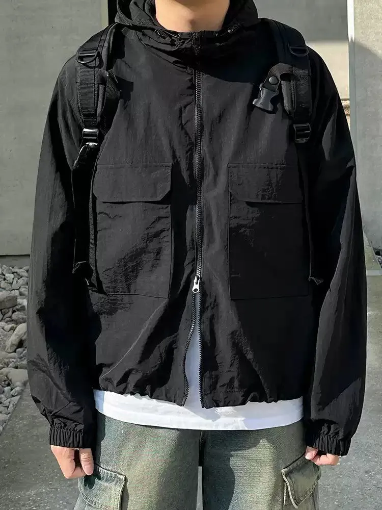 OH Zip-Through Hooded Windbreaker Jacket