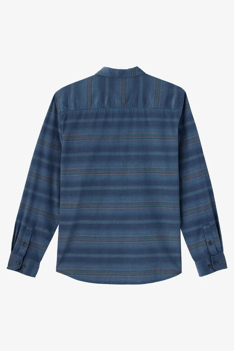 Oneill CARUSO STRIPE CORD STANDARD FIT LONG SLEEVE SHIRT - MIDNIGHT NAVY