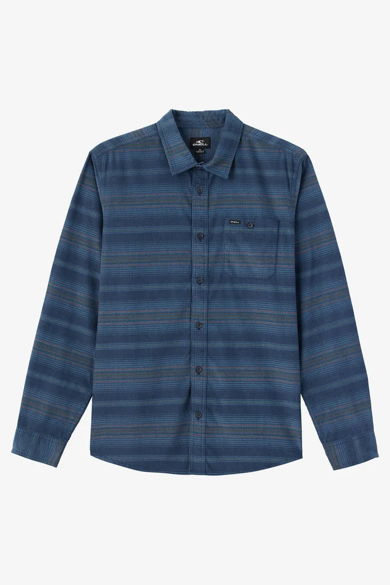 Oneill CARUSO STRIPE CORD STANDARD FIT LONG SLEEVE SHIRT - MIDNIGHT NAVY