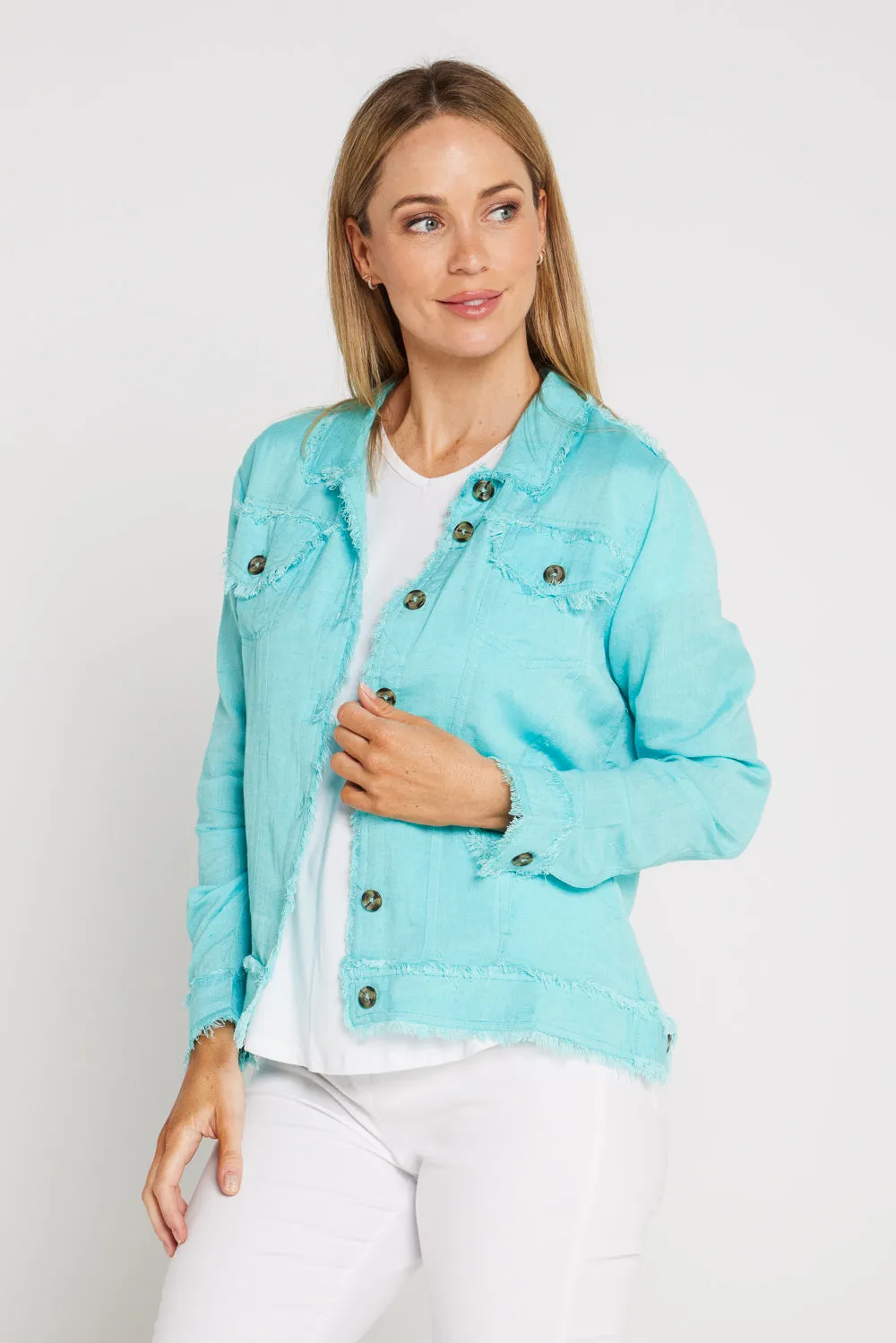 Orientique Essentials Summer Jacket - Aqua