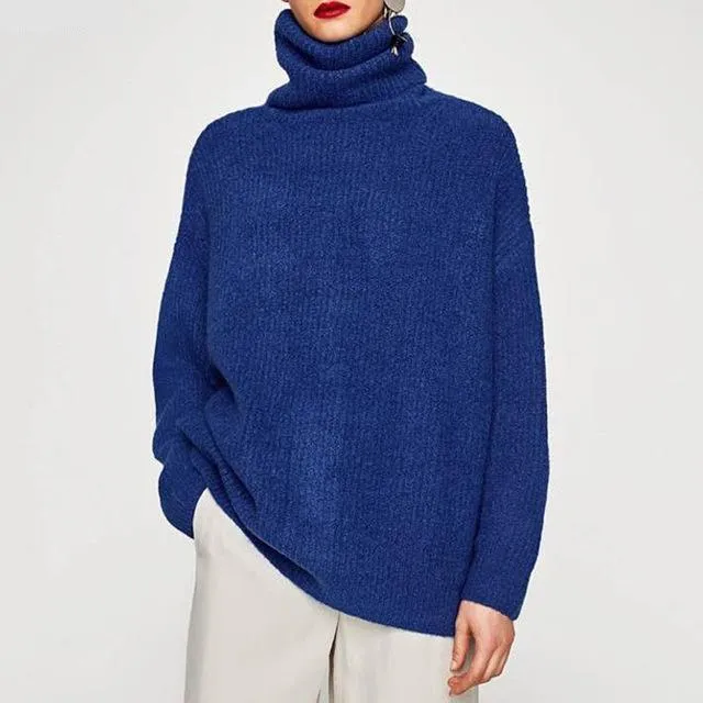 Oversized Soft Turtleneck Sweater