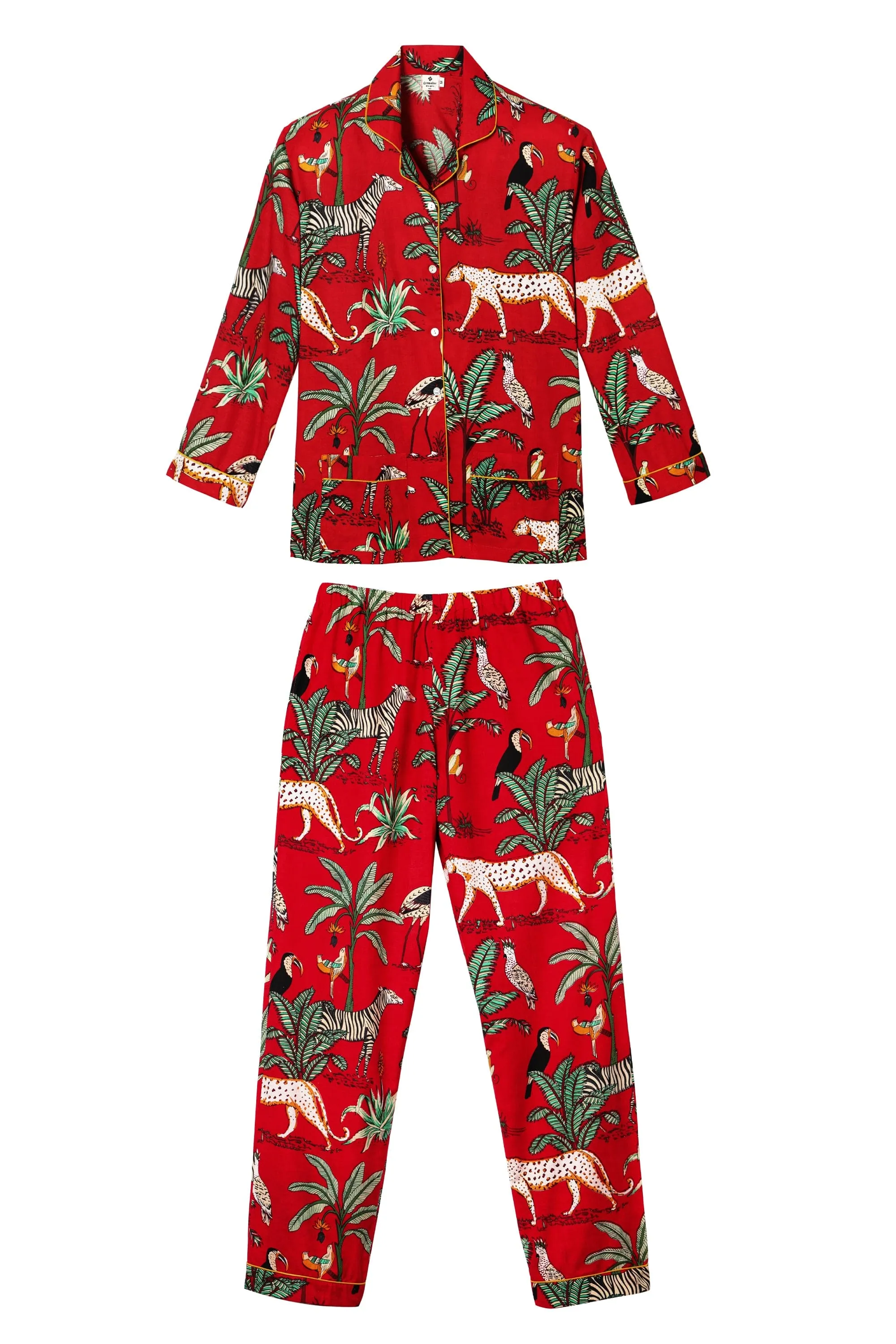 Pyjama Camille Jungle Rouge