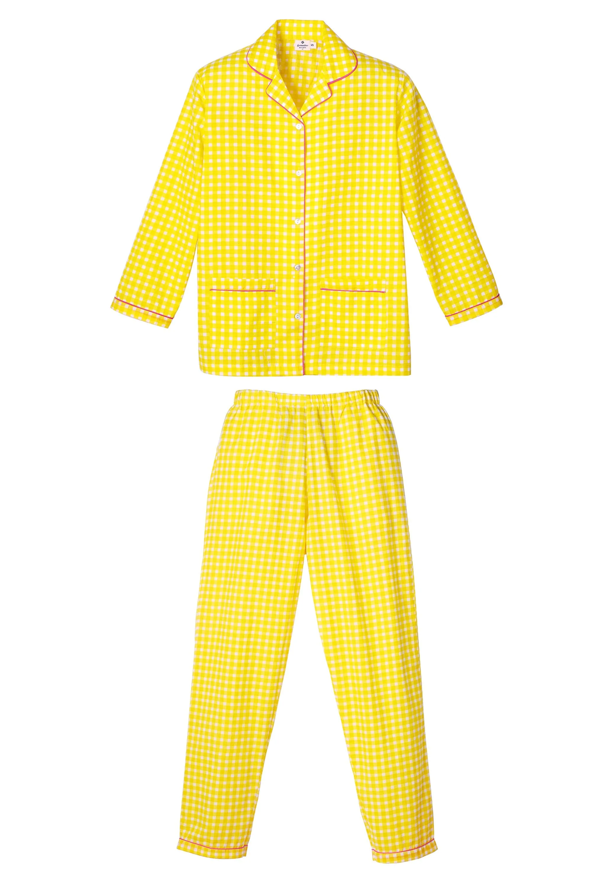 Pyjama Camille Vichy Jaune