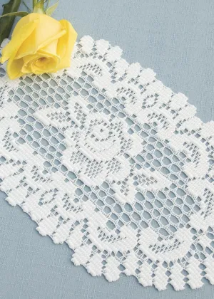 Rose 8" x 14" Lace Doilies - Set of 2