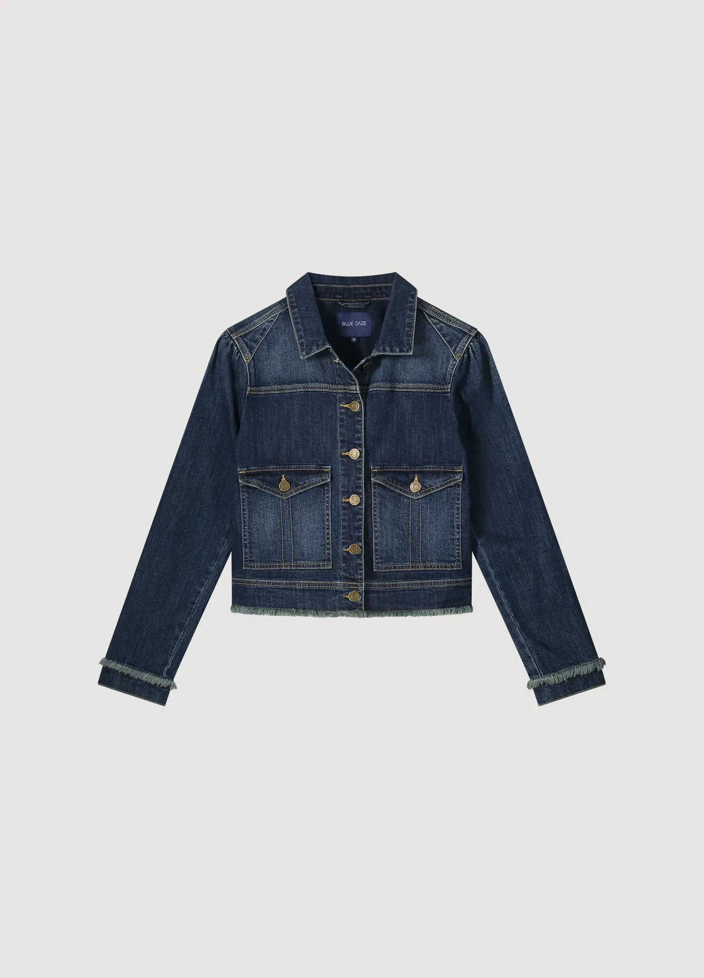 Slim Fit Denim Jacket in Blue