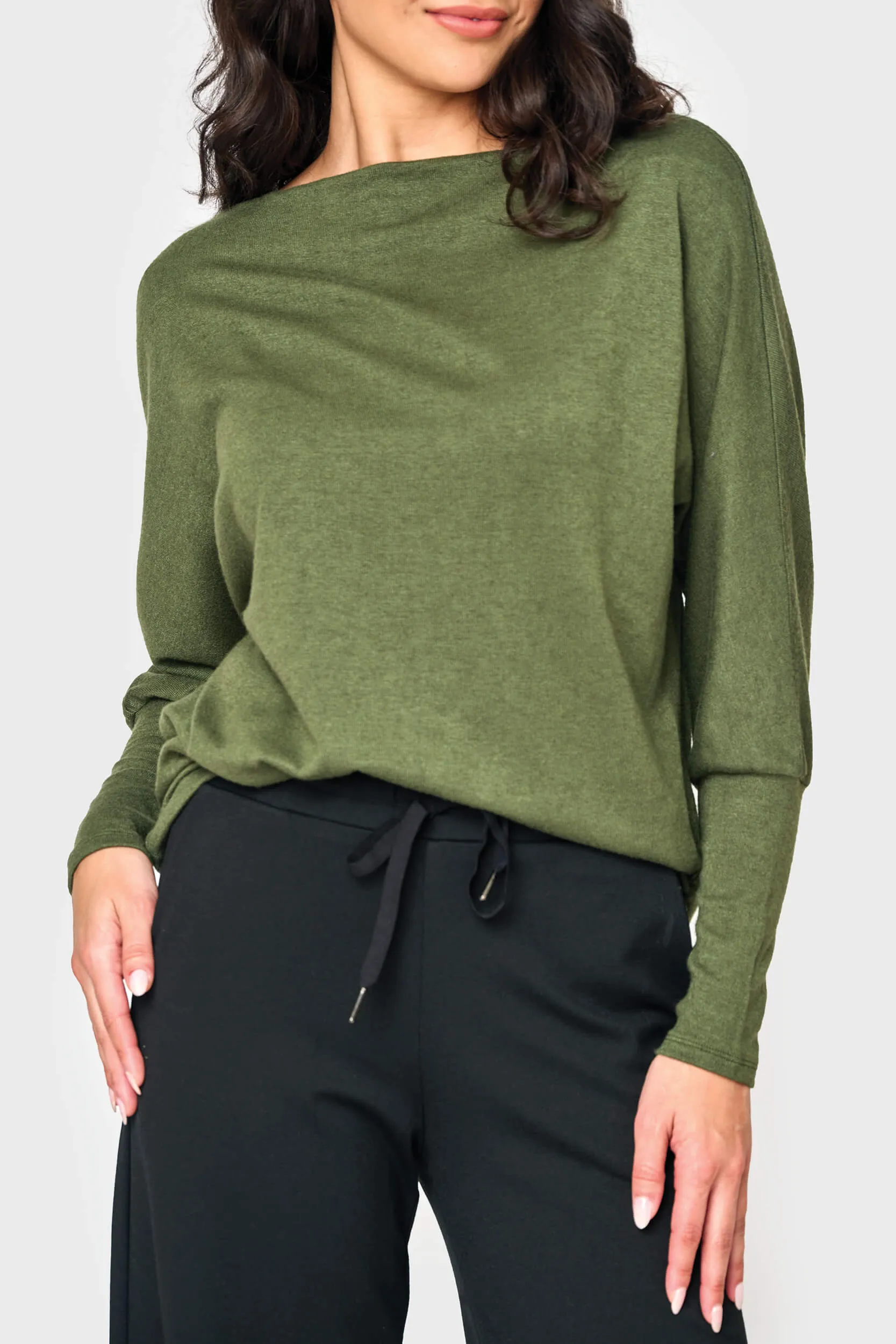 Slouchy Luxe Open Neck Sweater