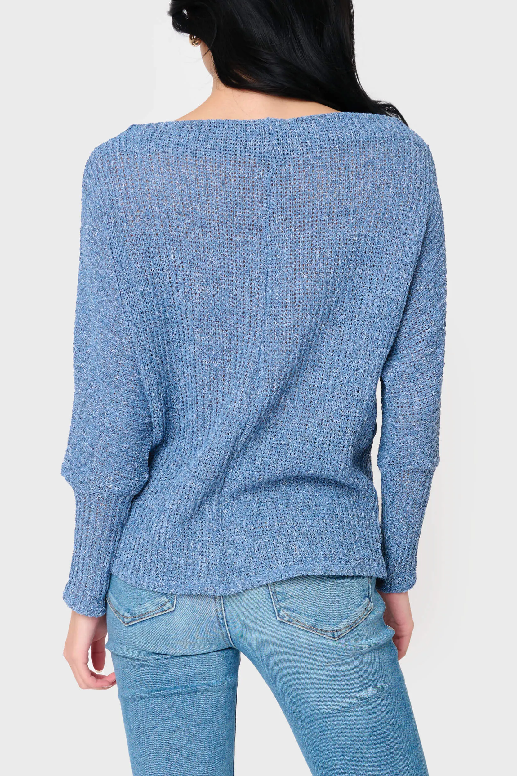 Slouchy Off Shoulder Open Stitch Sweater