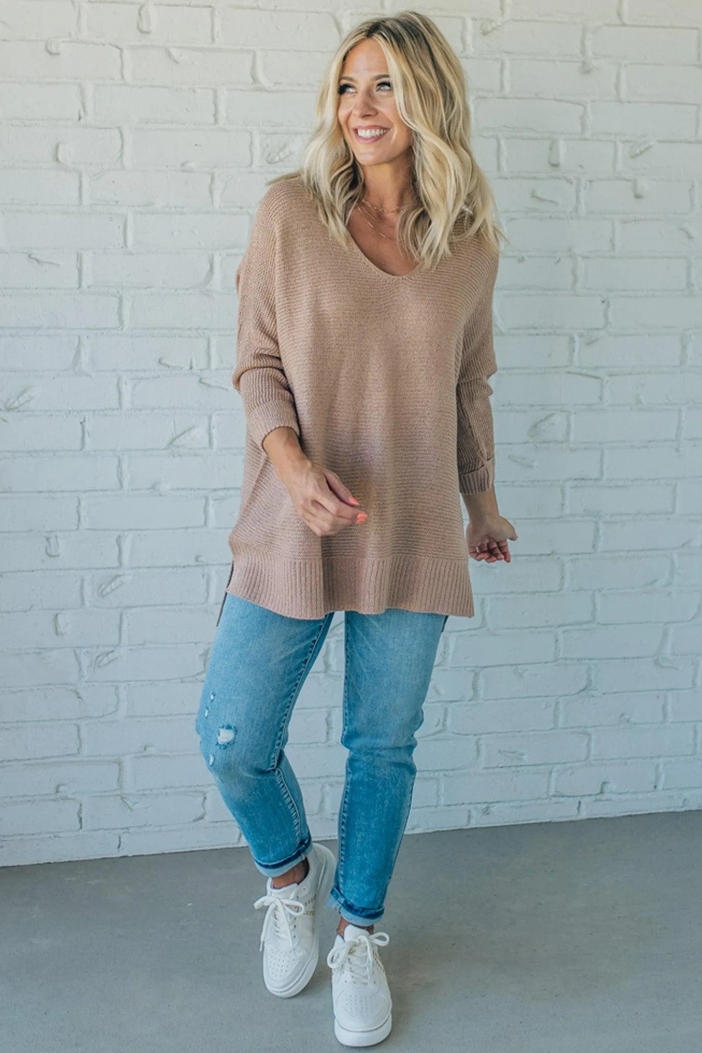 Slouchy V-Neck Sweater