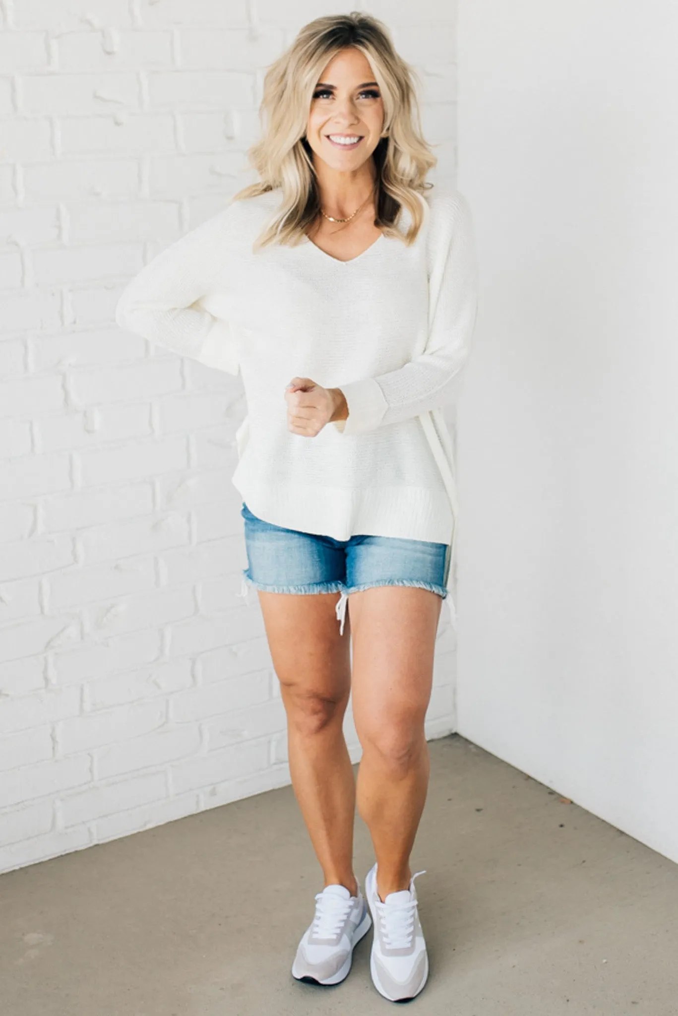 Slouchy V-Neck Sweater