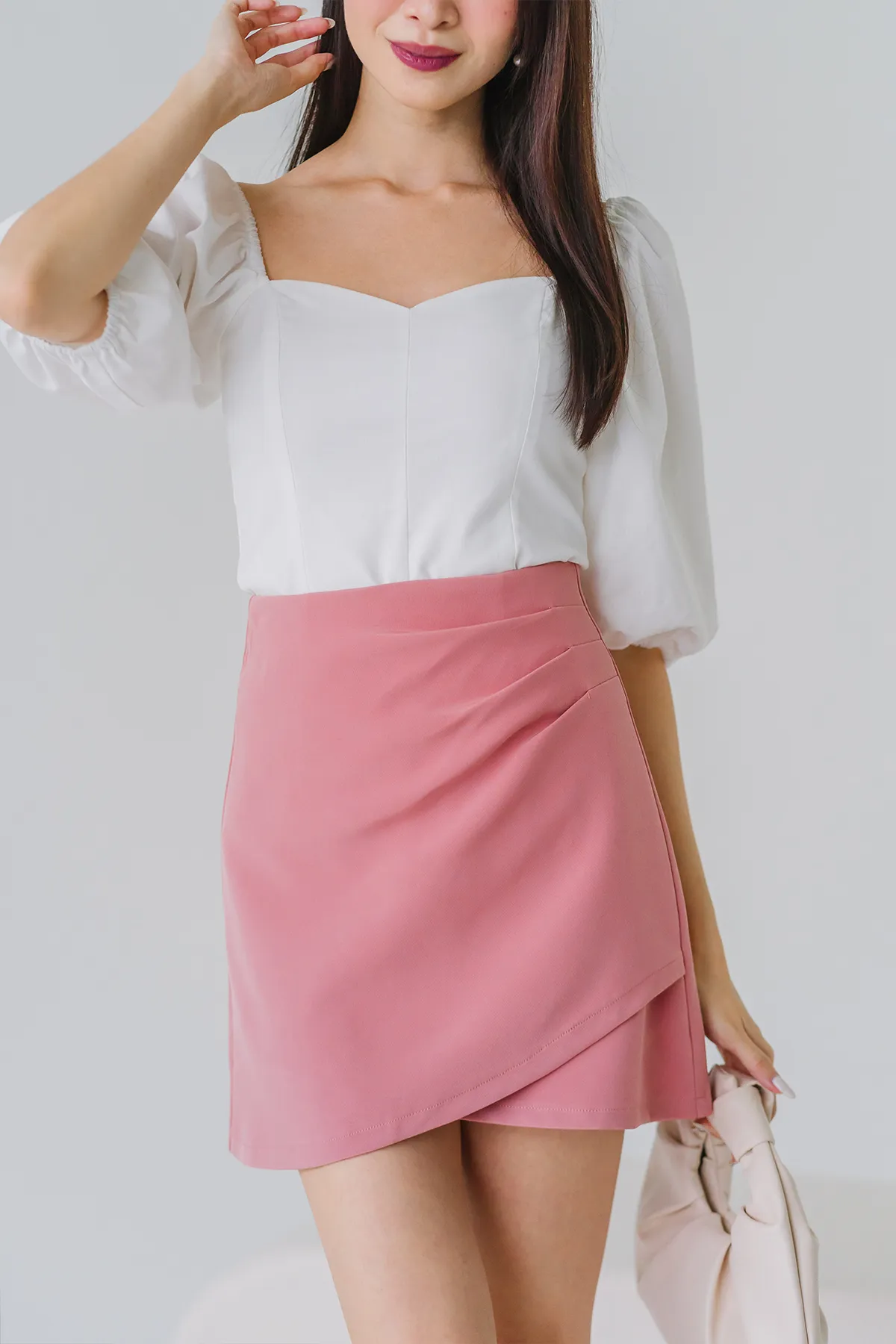 Smitten Overlap Skorts (Peach)