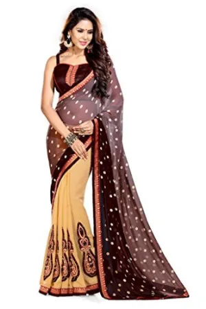 Sourbh Georgette Saree(192A_Beige)