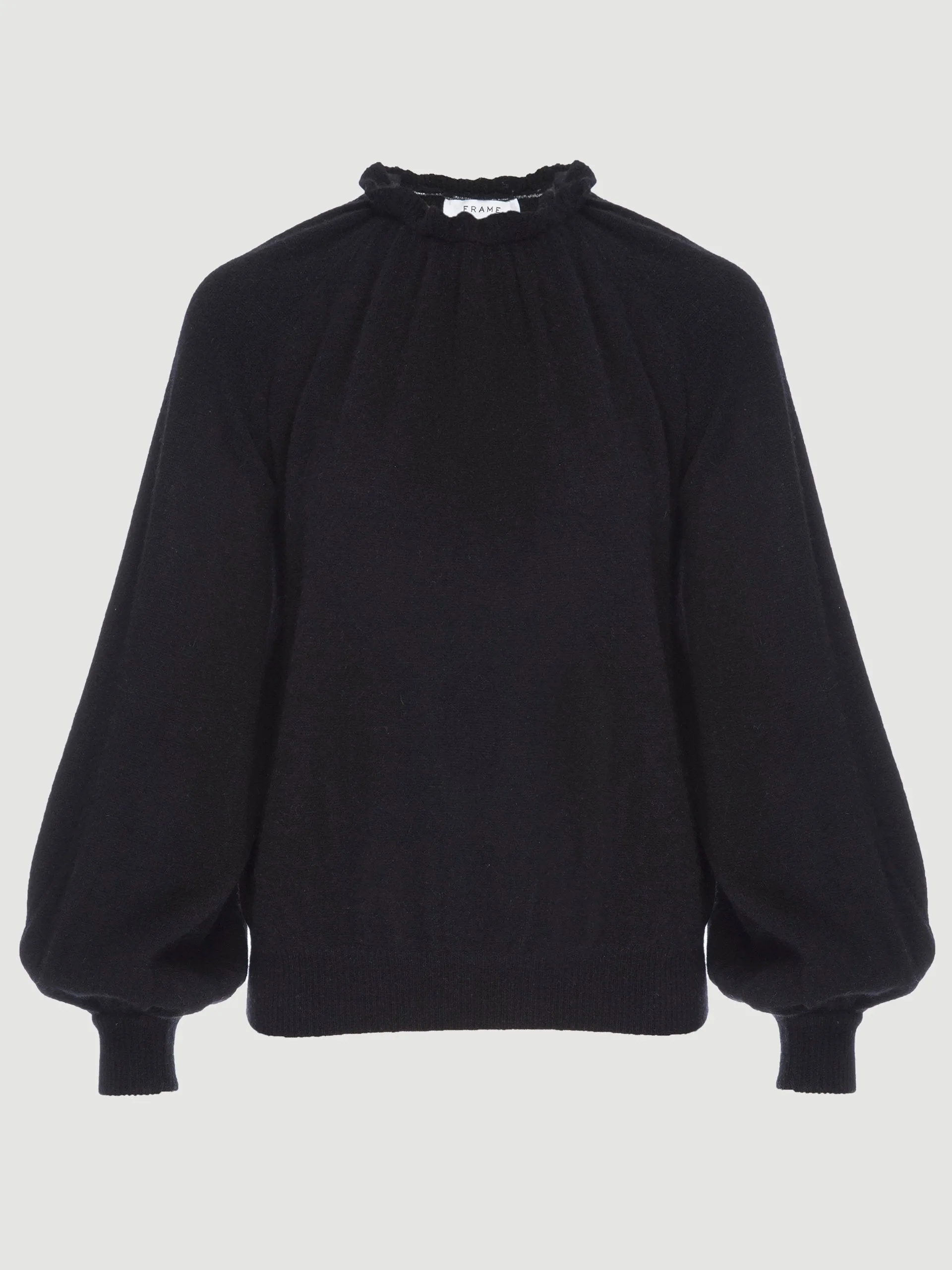 Sustainable Cashmere Femme Tissue Sweatshirt -- Noir