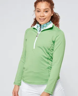 SWING OUT SISTER Celeste 1/4 Zip Emerald