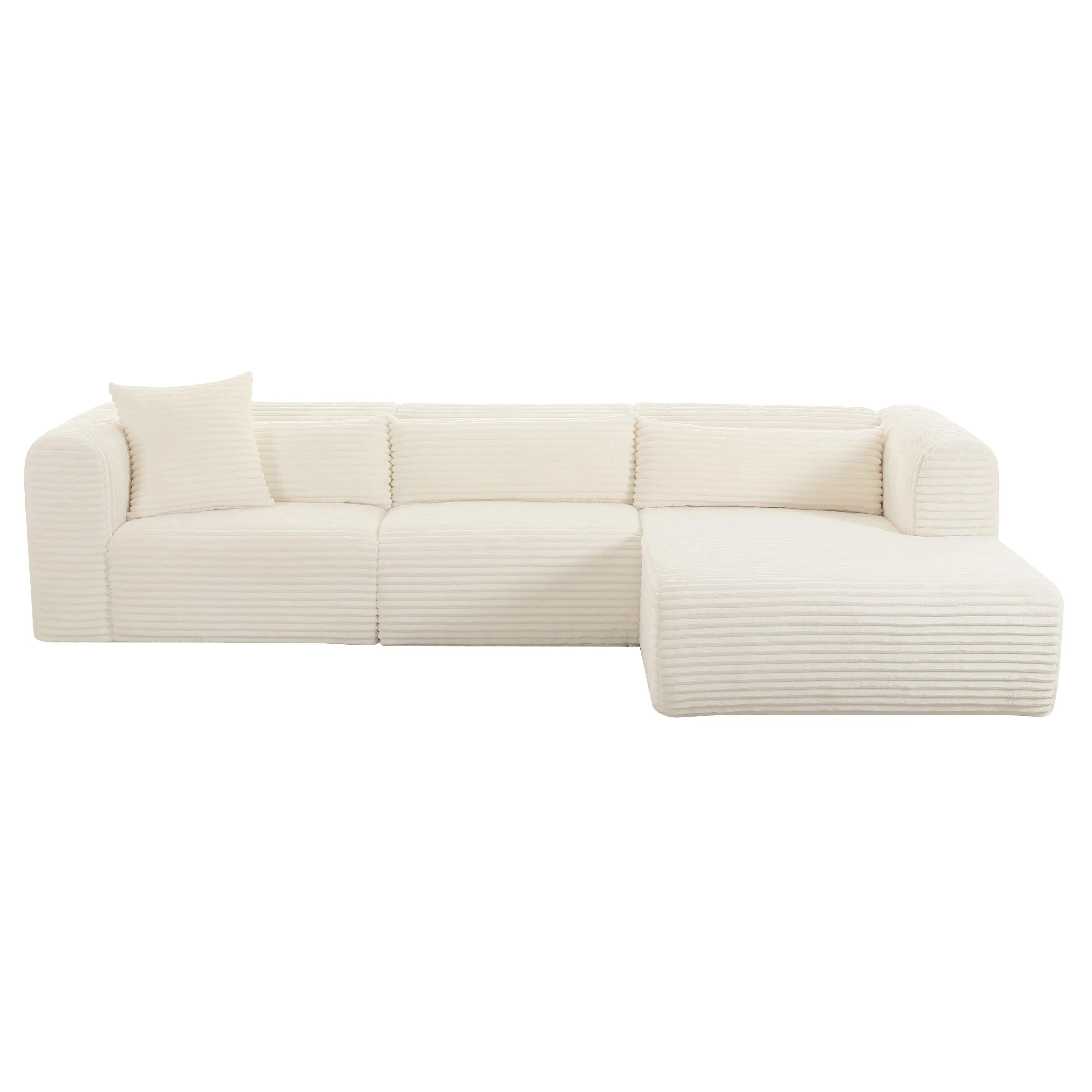 Tarra - Fluffy Oversized Corduroy Modular Sectional