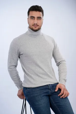 Tom Tailor Soft Turtleneck Grey Sweater