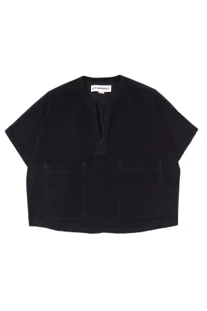 Trent Top Navy Corduroy