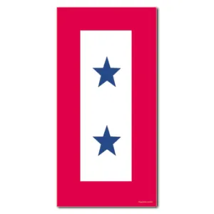 Two Star Service Banner Magnet