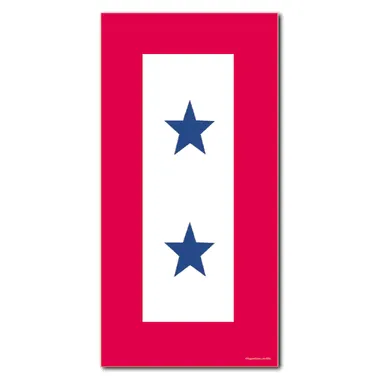 Two Star Service Banner Magnet