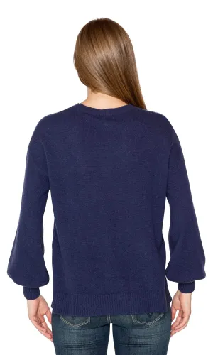 Velvet by Graham & Spencer Selina Cashmere Puff Sleeve Sweater