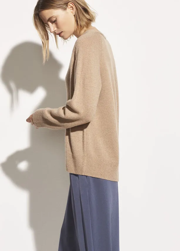 Vince - Marled V Neck Sweater in Dune