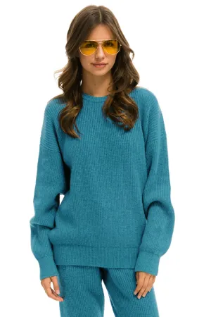 VINTAGE CABIN UNISEX CASHMERE SWEATER - COBALT