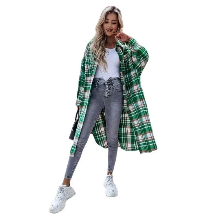 Women Casual Plaid Fall Long Sleeves Shirts