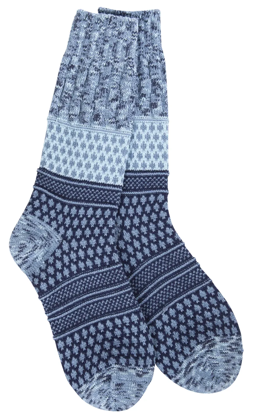 Women's Gallery Texture Crew Sock -Peacoat Multi