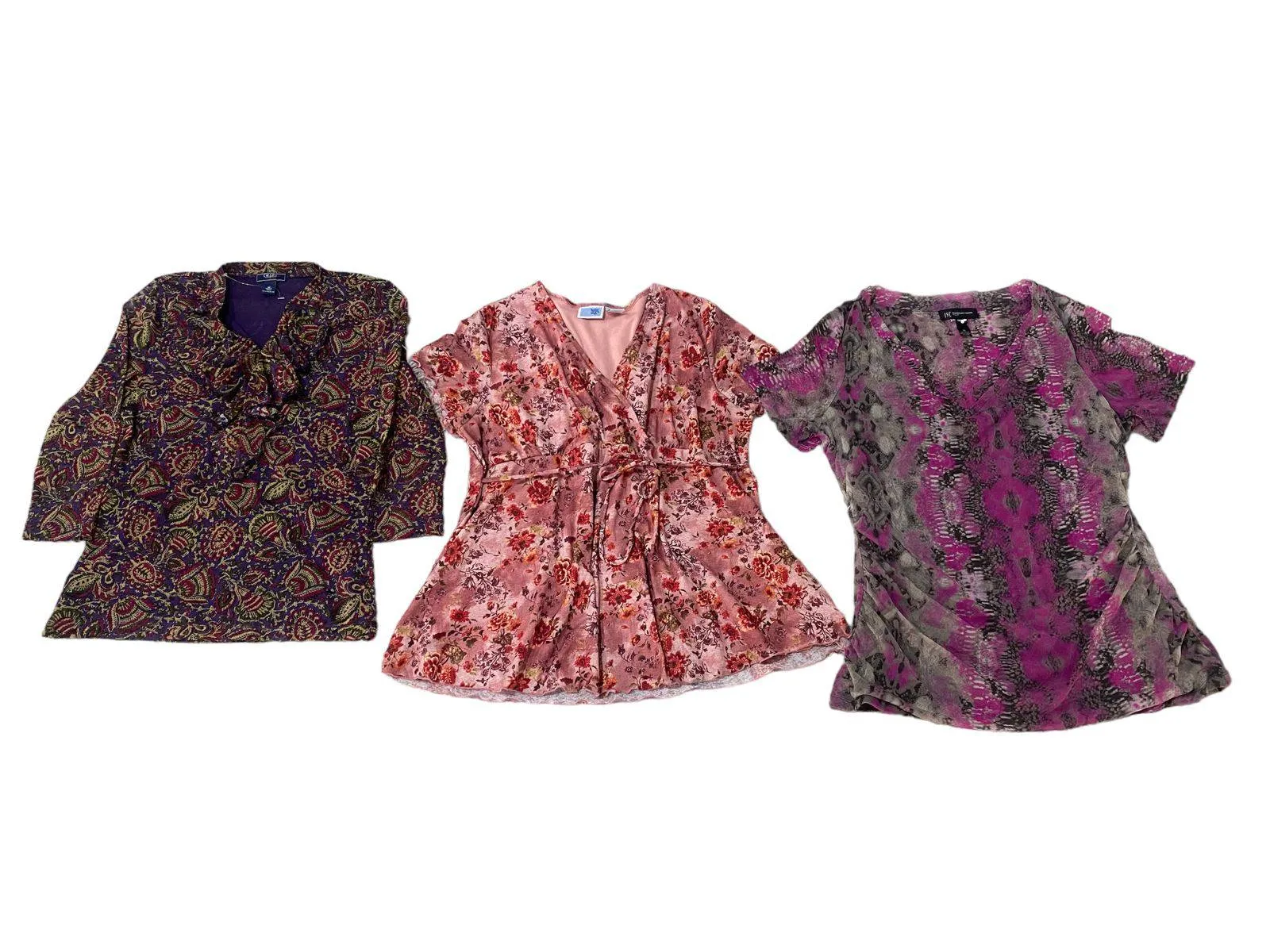 Y2k ItalianBale PinkPurple Blouses Mix - 11 Pcs