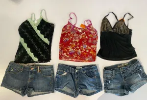 Y2K Mini shorts with Cami Co Ord sets