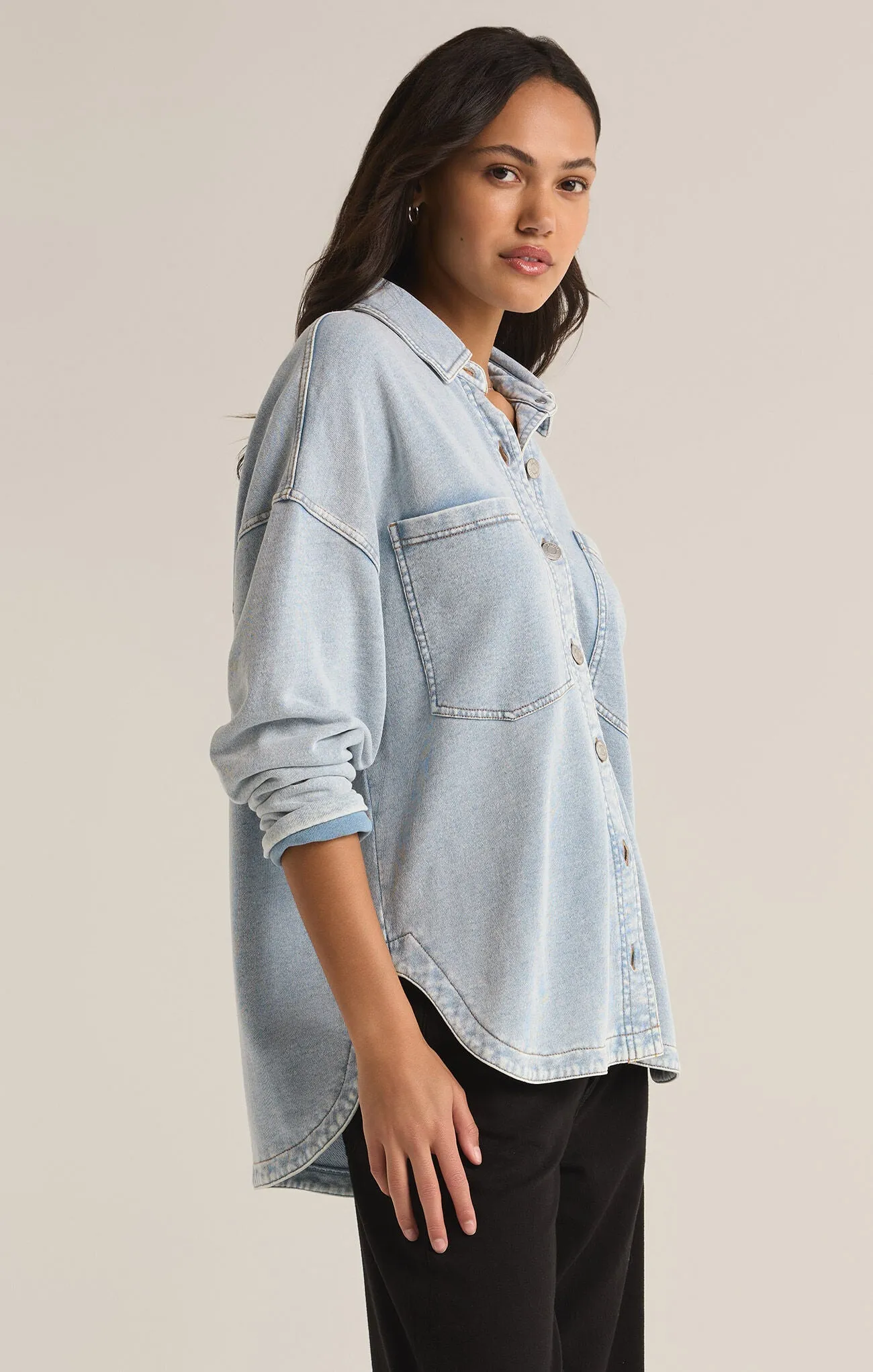 Z SUPPLY All Day Knit Denim Jacket